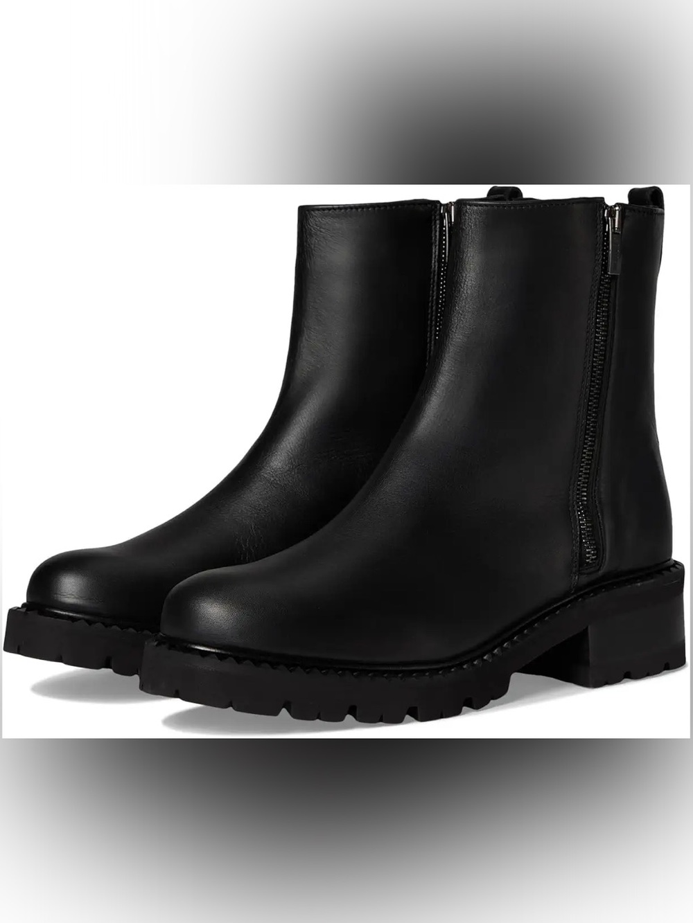 La Canadienne Crew Women's Black Leather Ankle Boots - size 7